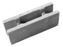 Fundablok grå 19x20x50 cm